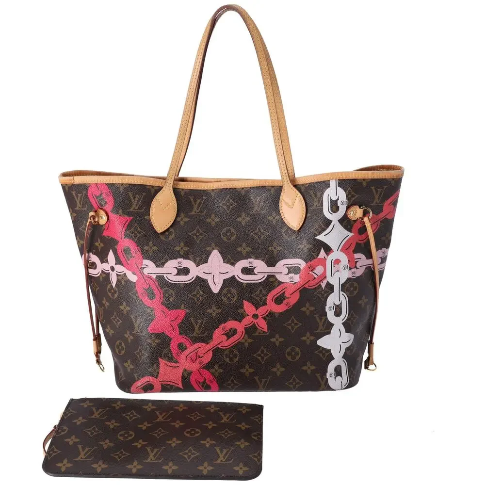 Louis Vuitton Neverfull MM Tote Monogram Bay Rose Ballerine Poppy